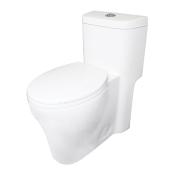 Elongated Front 1-Piece Toilet, Maarten, 3 L/4,8 L, White