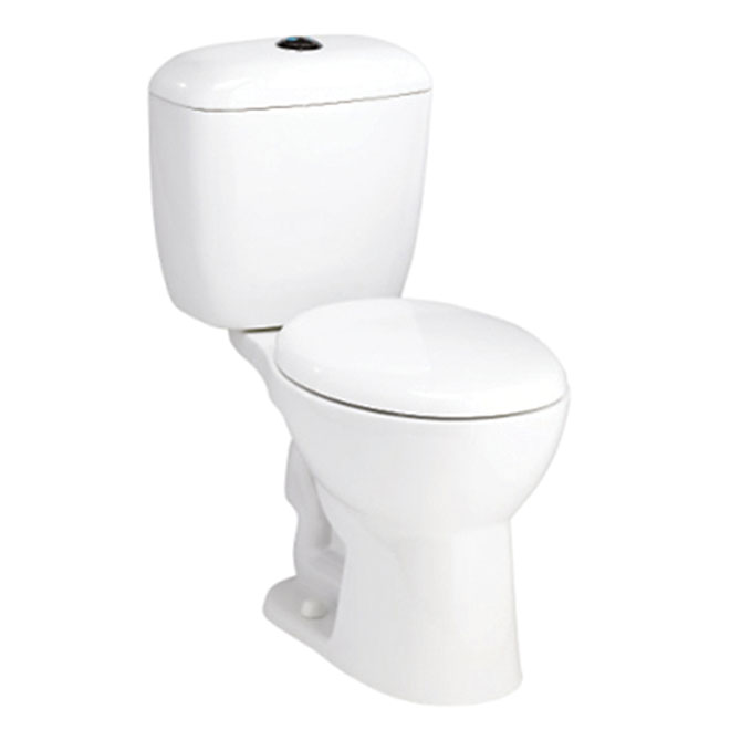 Elongated Front 2-Piece Toilet, 4 L/6 L, White