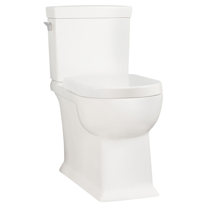 Toilette 2 pièces à cuve ronde, Cavallie, 4.8 l, blanc