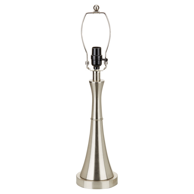 Fluted Lamp Base - 19" - Brushed Steel