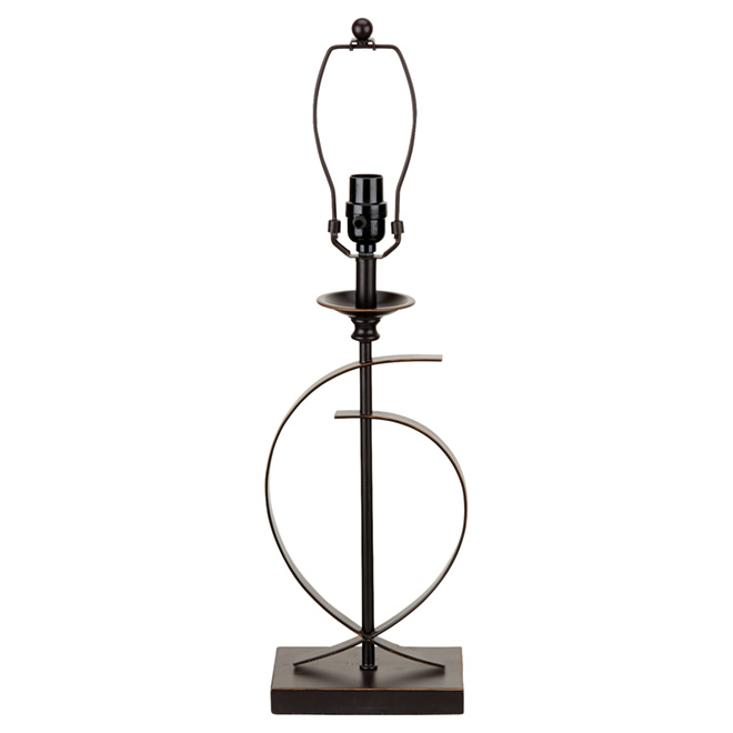 Base de lampe, 19 po, fini bronze huilé