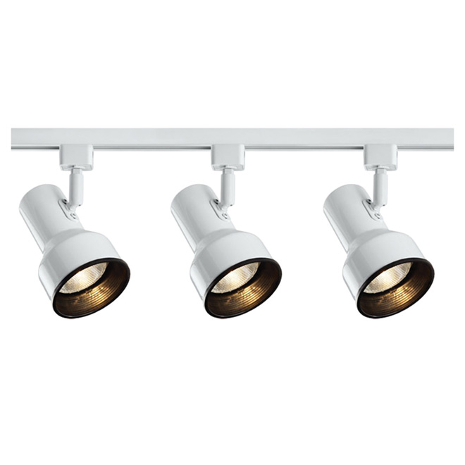3-Light Step Linear Track Lighting Kit - White
