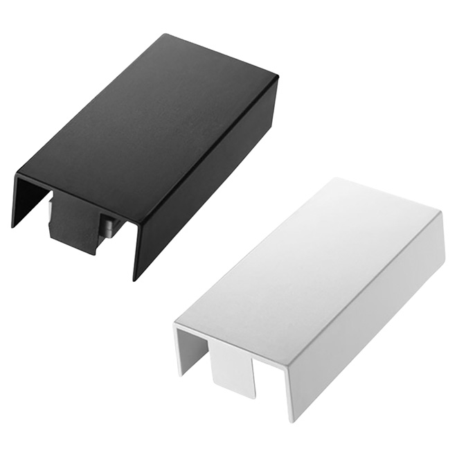 Connecteur droit pour rail linéaire, noir et blanc