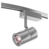 Projecteur sur rail, nickel satiné