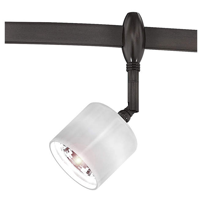 Projecteur sur rail flexible, bronze huilé