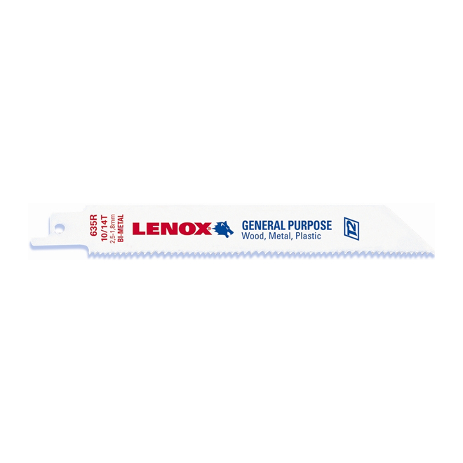 RECIPROCATING SAW BLADE 6" 10-14TH/IN