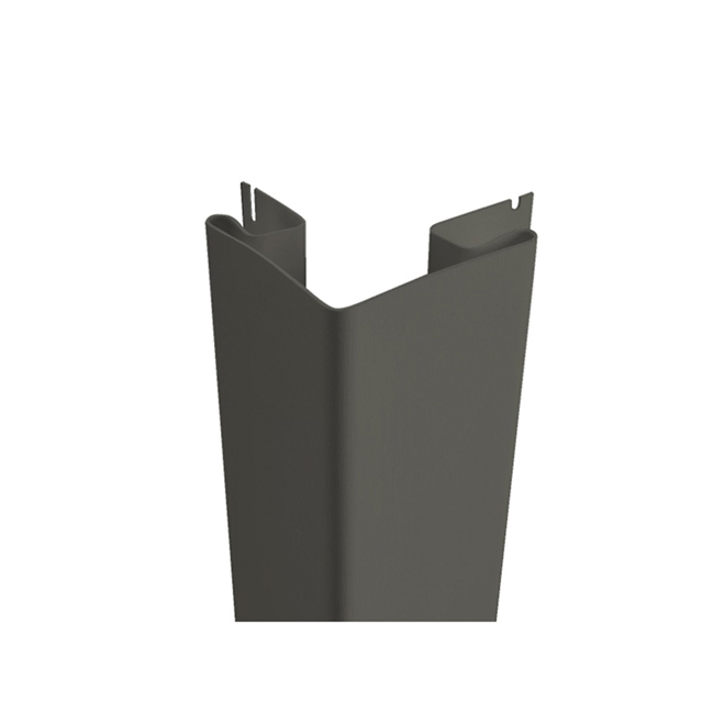 Coin extérieur en vinyle, gris Rockaway, 3" x 10'