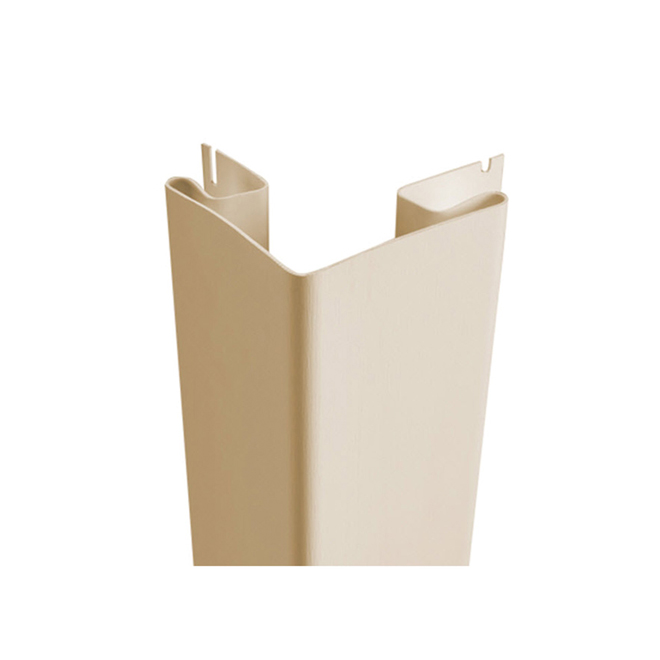 Vinyl Outside Corner Post, Sandalwood - 3" x 10'