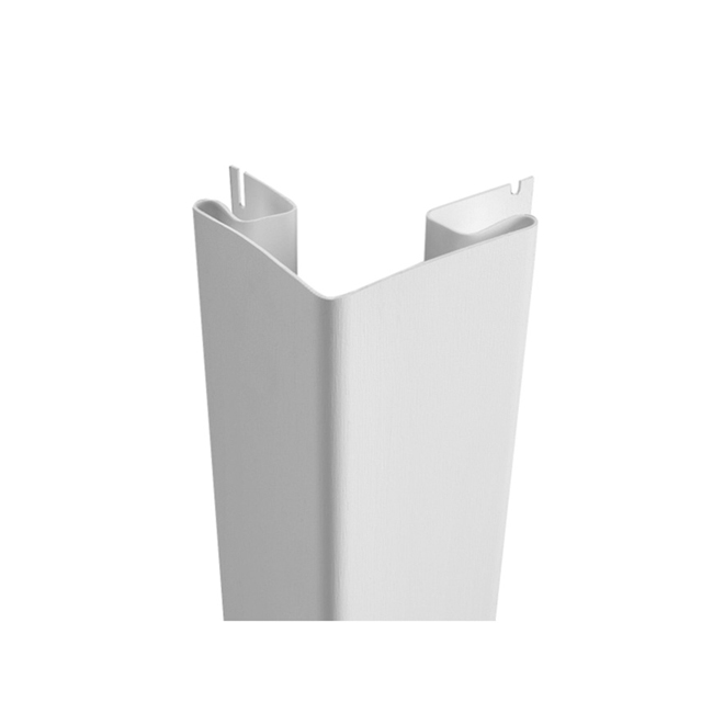 Coin extérieur en vinyle, blanc, 3" x 10'