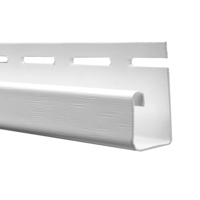 Moulure en J en vinyle, blanc, 1/2" x 12'