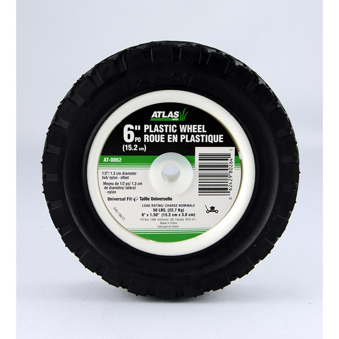 Universal Plastic Wheel - 6" x 1 1/2"