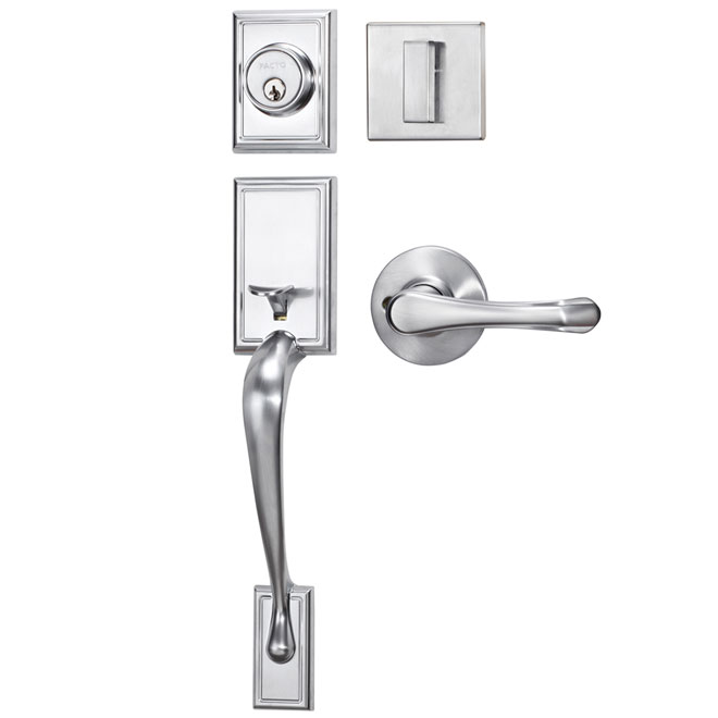 Entrance Gripset - "December" - Satin Chrome