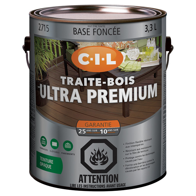 Teinture d'extérieur pour bois « Fini opaque »