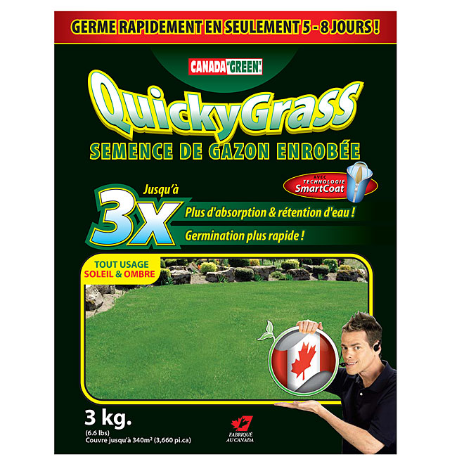 Semence enrobée Quicky Grass, 3kg