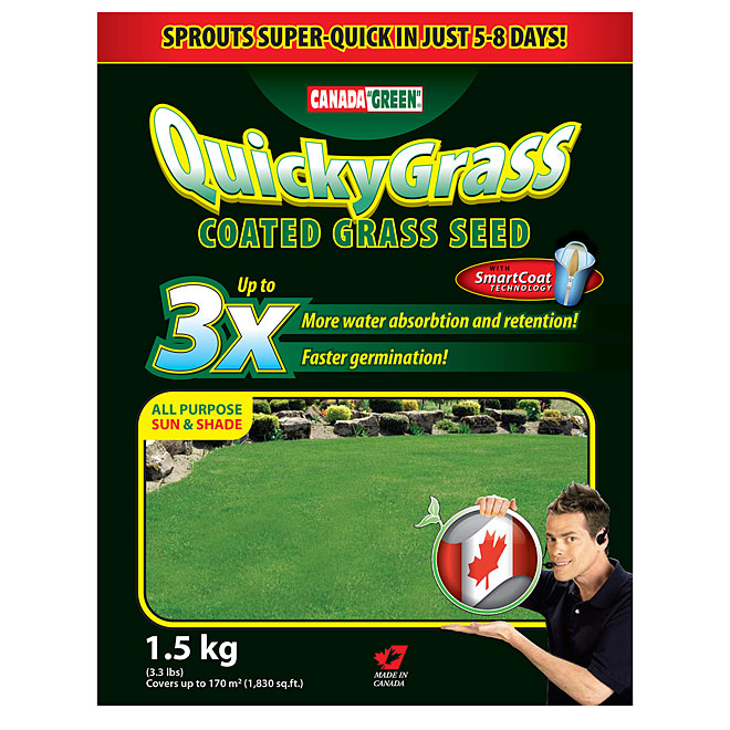 "Quicky Grass" Coated Grass Seed - 1.5 KG