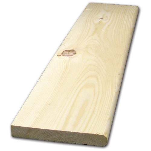 Planche de pin à bord arrondi 2 po x 12 po x 4 pi, naturel