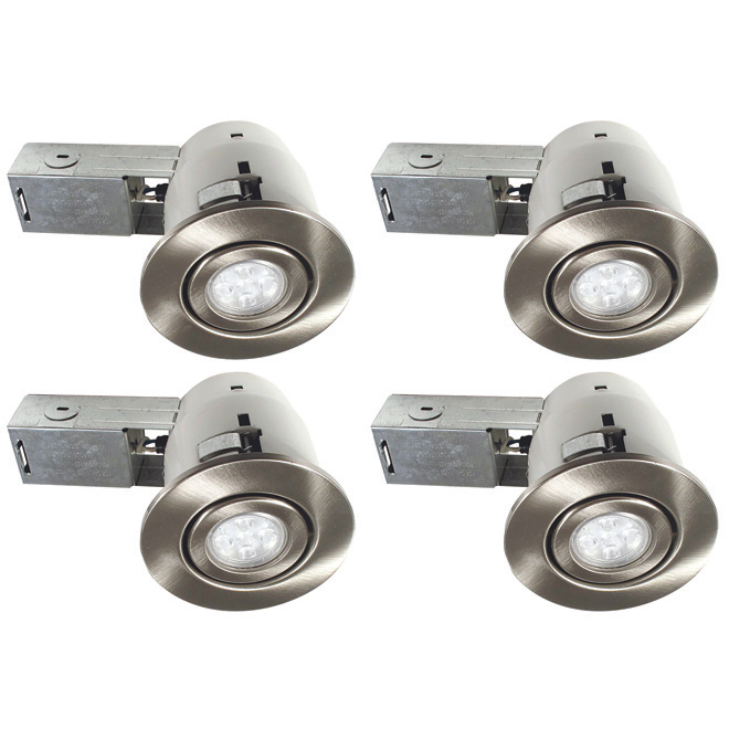Ens. de 4 luminaires encastrés