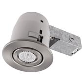 Ensemble de 4 luminaires à encastrer DEL - Acier brossé