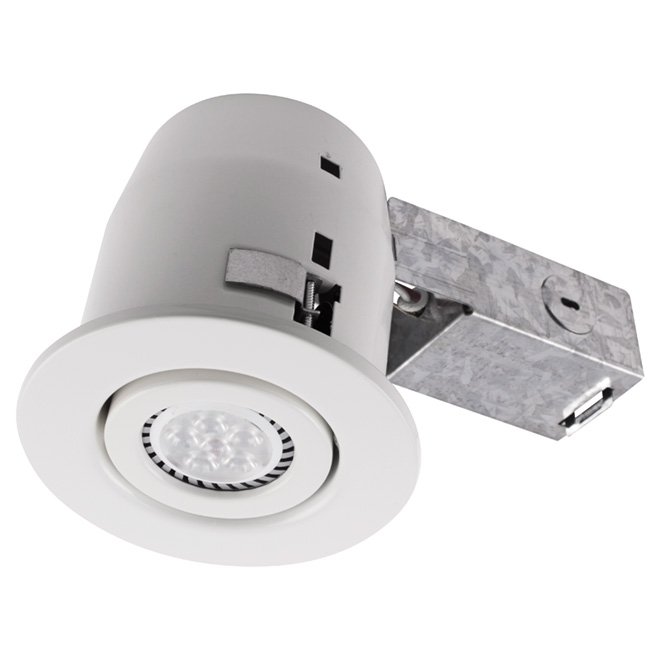 Ensemble de 4 luminaires à encastrer DEL - Blanc mat