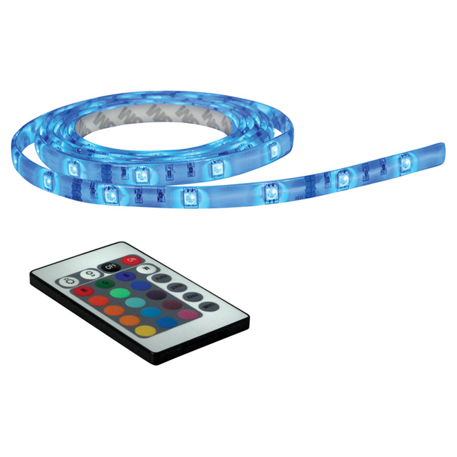 Multi-Colour LED Light Strip with Remote- 10'