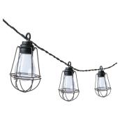 6W LED Outdoor Light String - 10 LED - Black