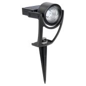 Battery-Operated Solar Garden Spotlight - 1 LED - Black