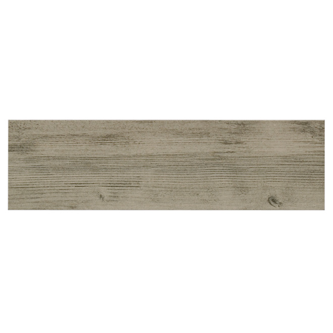 Tuiles de porcelaine 7" x 24", Ara Gris, boite de 16