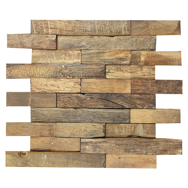 "Old Boat" Mosaic Wood Tile - 12" x 12" - 5 Box