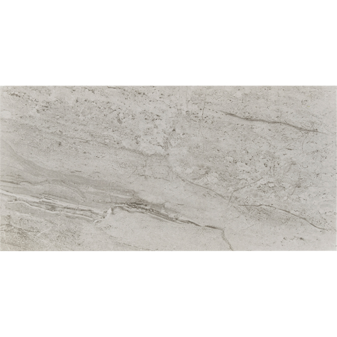Tuile de porcelaine Pietra Bella, gris, 12" x 24"