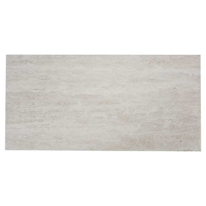 Tuiles de porcelaine, mur/plancher, gris/blanc, 8/boite