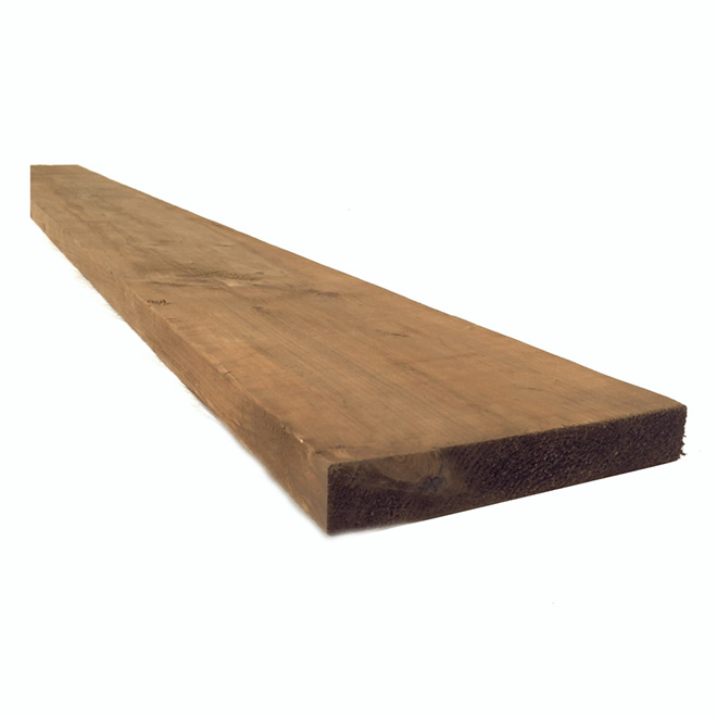 Bois traité brun, 2 po x 10 po x 12 pi