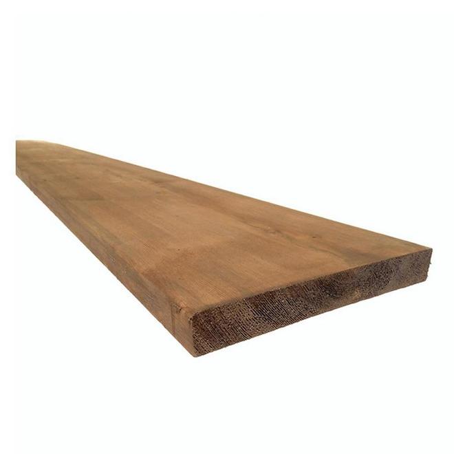 Bois traité brun, 2 po x 12 po x 16 pi