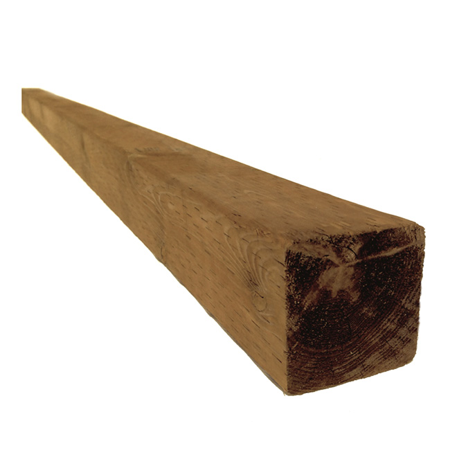 Treated Wood Brown - 4 in x 4 in x 6 ft