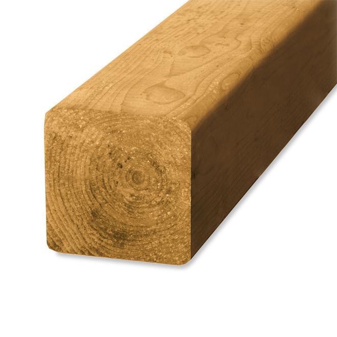 Bois traité brun, 6 po x 6 po x 10 pi