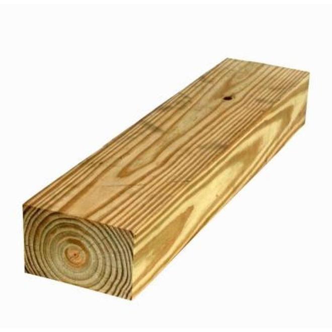 Treated Wood Brown - 4 in x 6 in x 10 ft