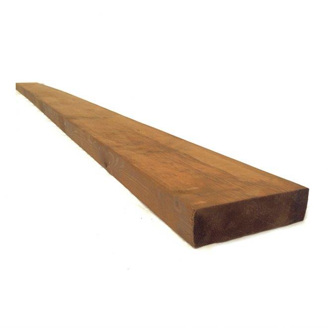 Bois traité brun, 4 po x 6 po x 16 pi