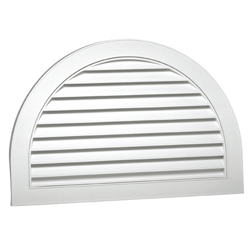 Half-Moon Gable Vent 22" x 34" - White