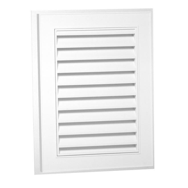 Évent de pignon rectangulaire 12 po x 18 po, blanc