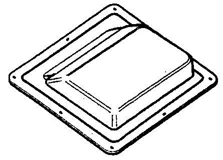 Slantback Steep Roof Vent 17 1/4" x 18 1/4" - Grey
