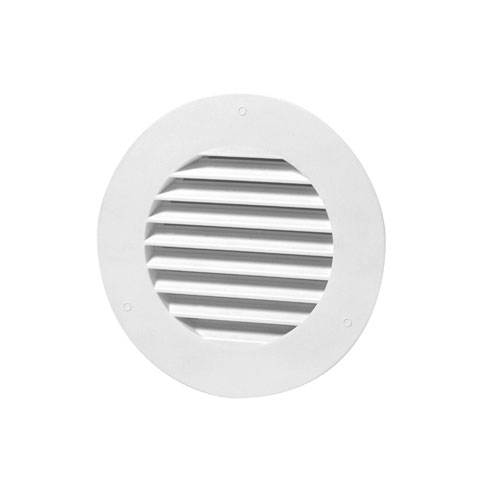 Évent de soffite rond 4 po, blanc
