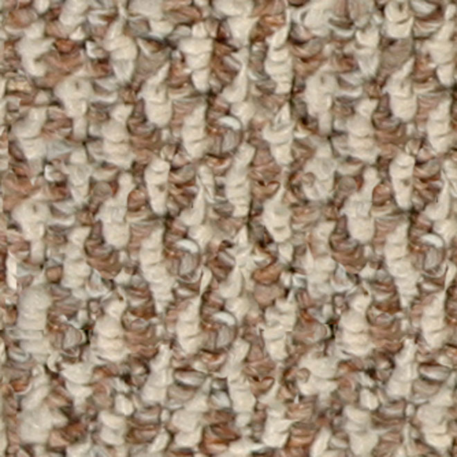 Pinstripe Berber Carpet - Brown/Cream - 12' Width