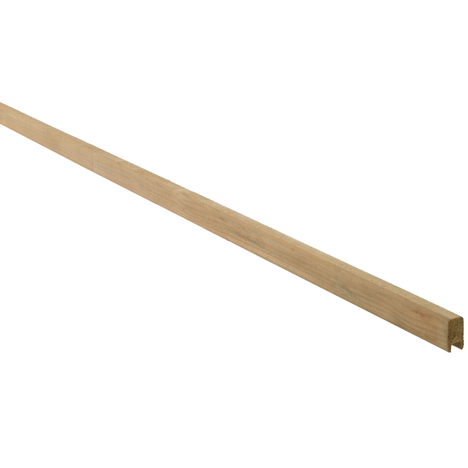 Moulure en U, bois traité sous pression, 1 po x 2 po x 8 pi