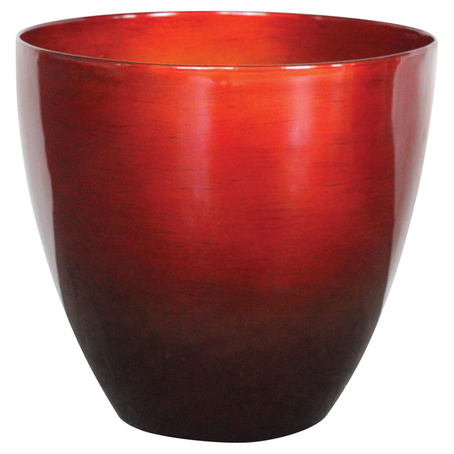Planter Pot - "Egg" - 13" - Metallic Red