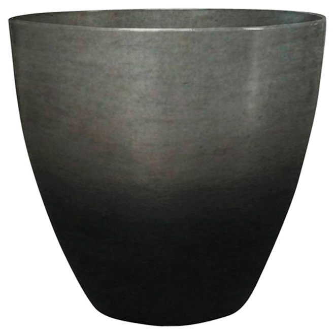 Jardinière « Egg », 15 po, noir métallique