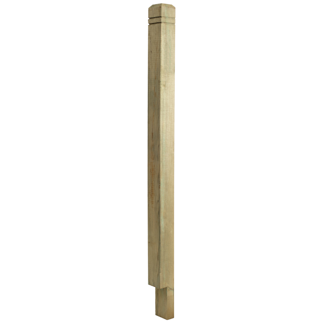 Poteau de rampe en bois traité