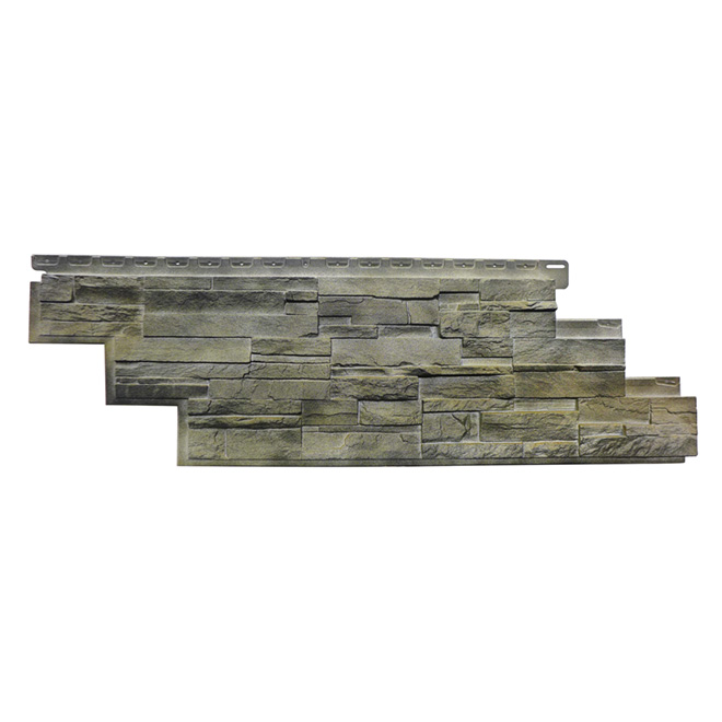 Dry Stacked Polymer Stones Panel, Flint