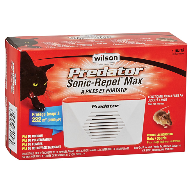 Répulsif pour rats et souris Sonic Repel Predator(MC)
