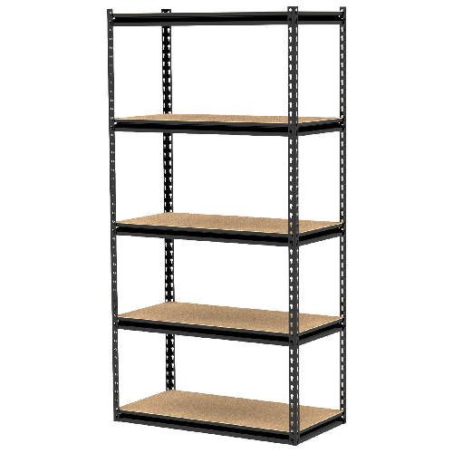5-Shelf Storage Unit 36" x 18" x 72" - Black