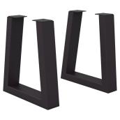 Set of 2 Legs for Bench - Black Steel
