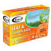 Sacs pour jardin/feuilles, paquet de 15, 121 l